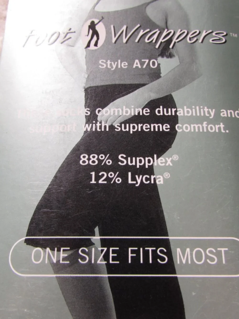 Foot Wrappers Style A70 Suntan Knee Tights Supplex Lycra Dance Socks One Size